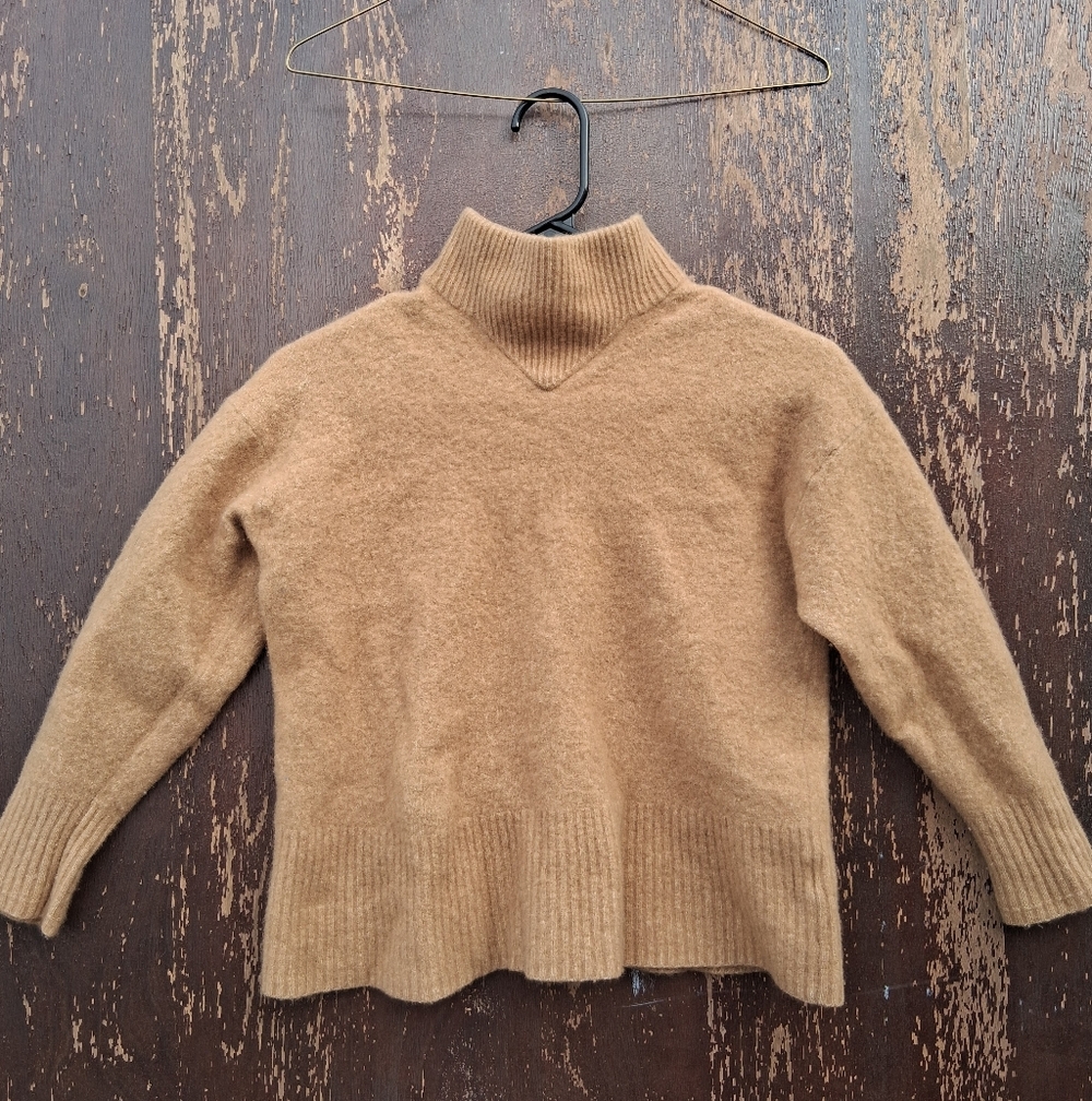 Cozy Tan Turtleneck Sweater